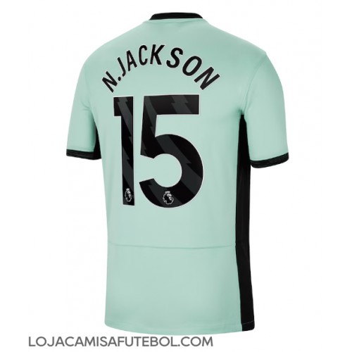 Camisa de Futebol Chelsea Nicolas Jackson #15 Equipamento Alternativo 2023-24 Manga Curta